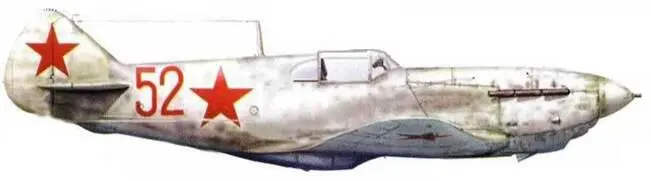 6 ЛаГГ3 29й серии с бортовым номером 52 красного цвета старшего лейтенанта - фото 95