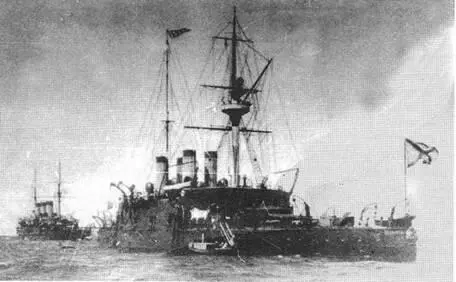 Наварин и Ослябя на Ревельском рейде 1904 г А ведь расстояние 15 - фото 17