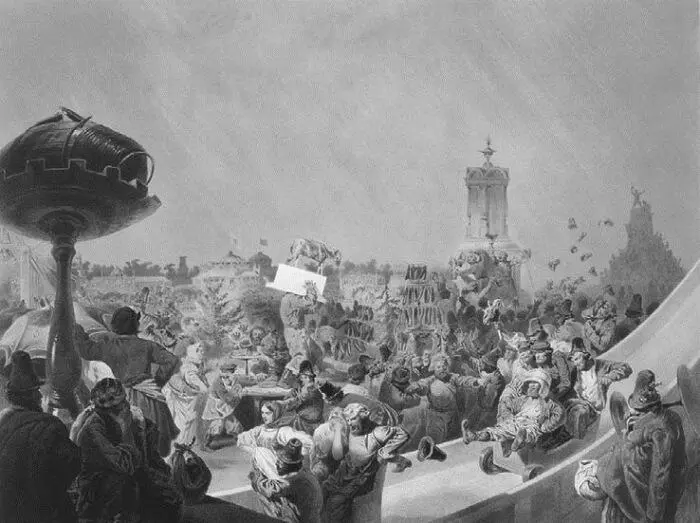 Народный праздник на Ходынском поле в Москве по случаю священного коронования - фото 59