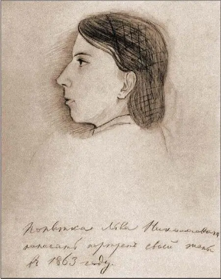 СА Толстая Рисунок ЛН Толстого 1863 г С А Толстая 1866 г ЛН - фото 33