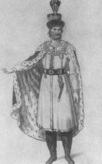 Эскиз костюма Димитрия Донского П Гонзаго 1807 Иллюстрация к трагедии Ж - фото 22