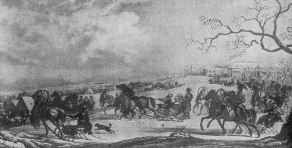 Дорога в Красный кабачок Гравюра по рисунку А Зауэрвейда 1813 С Ф - фото 29