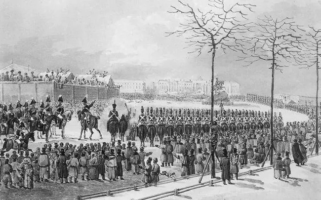 14 декабря 1825 года на Сенатской площади Художник К И Кольман 1820е гг - фото 22