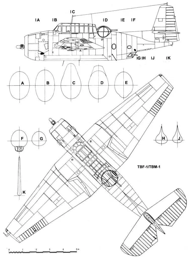 TBF1TBM1 ТВМ1С со сложенными крыльями TBF1 с ракетными ускорителями - фото 103