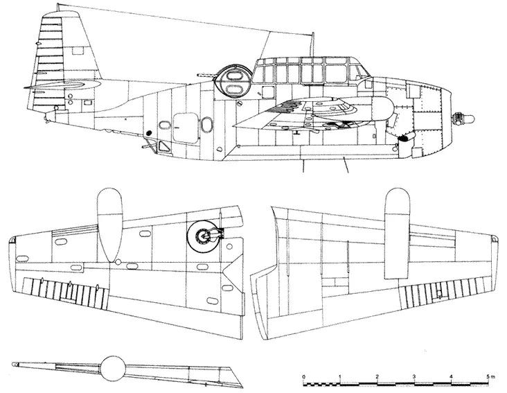 ТВМ1 D с радаром ASD1 Экспериментальный одноместный TBF1 июль 1942 г - фото 118