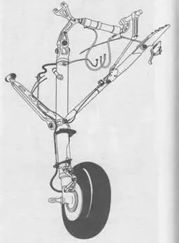 Схемы стойки основного шасси вверху и хвостового колеса внизу Уругвай В - фото 169