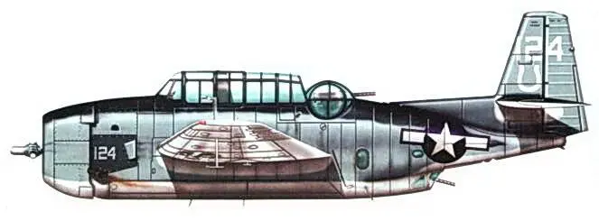 TBM1C из эскадрильи VT7 базирующейся на авианосце Hancock CV17 во время - фото 212