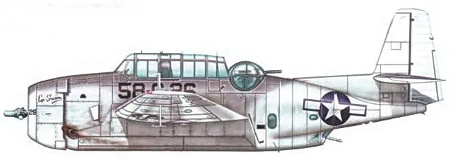 TBM1C Эвенджер из эскадрильи VC58 базирующейся на авианосце USS Block Island - фото 215