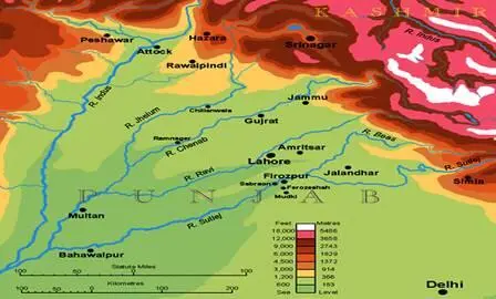 Рис 18 Карта Пенджаба Справка В ходе раздела в 1947 году Британской Индии - фото 18