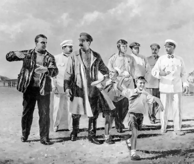 Встреча героического экипажа Художник Петр Мальцев 1936 В газете Правда 7 - фото 28