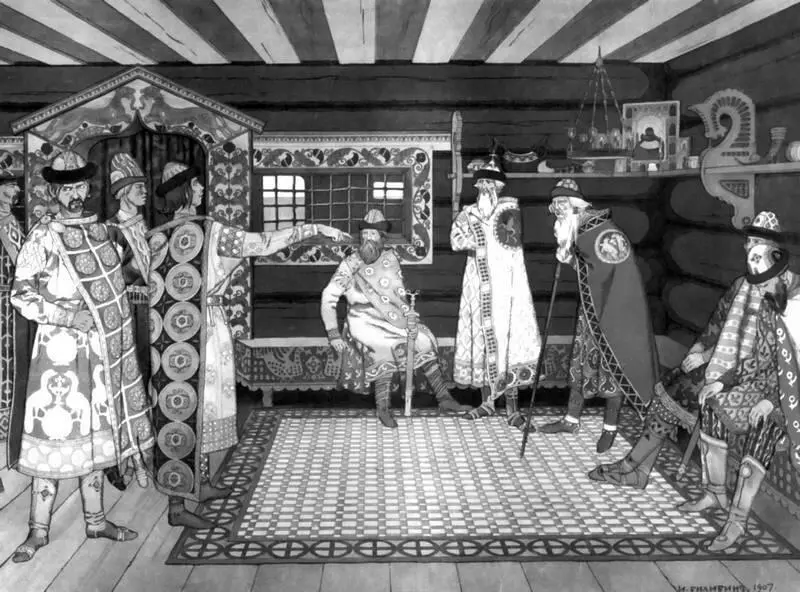 Съезд князей Художник Иван Билибин 1907 ВЕЛИКИЙ КНЯЗЬ ВЛАДИМИРСКИЙ МИХАИЛ - фото 36