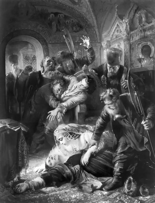 Агенты Дмитрия Самозванца убивают сына Бориса Годунова Художник Константин - фото 53