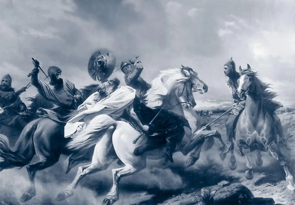 Смерть Никлота Так был убит ободритский князь Художник Теодор Шлепке 1857 - фото 52