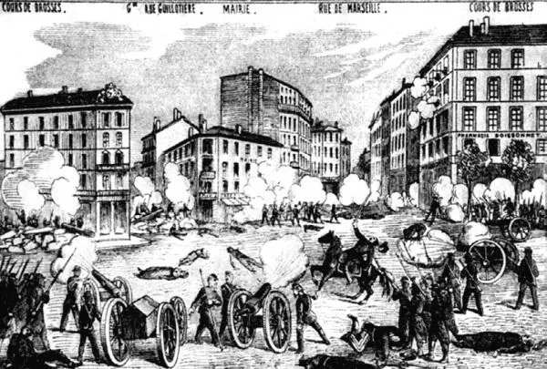 Восстание в Лионе 30 апреля 1871 г Гравюра XIX века Как бы то ни было с - фото 33