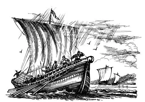 Вниз по Волге Разукрашенный коврами корабль плыл вниз по Волге Шемаханский - фото 5