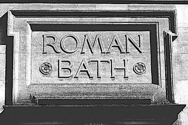 Древняя вывеска римской бани в Англии Замечено что повсеместно термы - фото 5