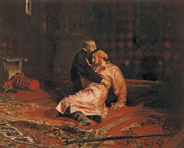 Иван Грозный и сын его Иван 16 ноября 1581 года Худ И Репин Царевич - фото 75