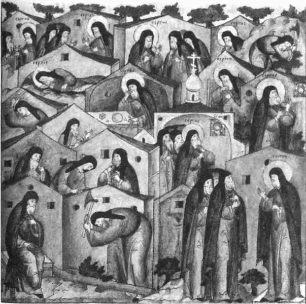Монашеский труд Миниатюра из рукописи XVII в Церкви и монастыри - фото 105