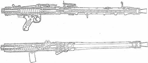Разрез пулемета MG42 Запирание канала ствола производится с помощью двух - фото 314