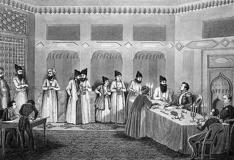 В Машков 17921839 Граф И Ф Паскевич и принц Аббасмирза на подписании - фото 23
