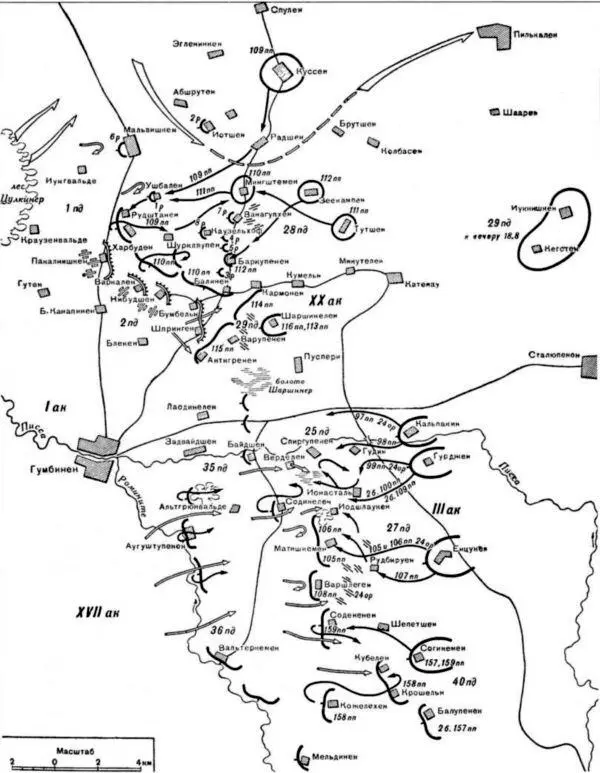 Схема сражения под Гумбинненом 720 августа 1914 года Таким образом пока - фото 28