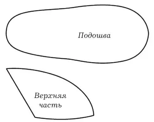 Выкройка тапочек с декоративным центральным швом Описание работы Выкроить все - фото 96