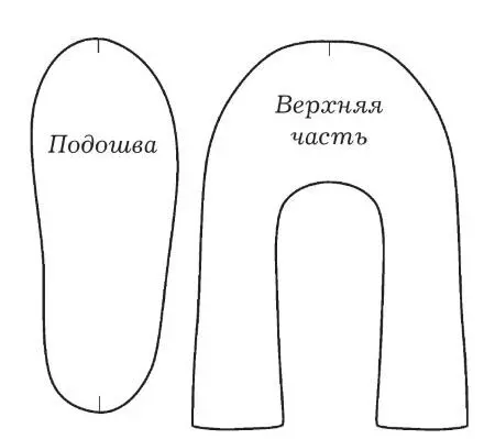 Выкройка тапочекбалеток Обработка верхнего края изделия косой бейкой Детали - фото 109