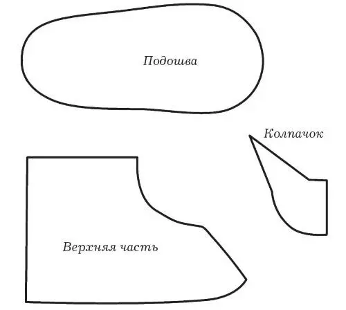 Выкройка тапочекпогремушек хлопчатобумажная ткань бельевая резинка 2 - фото 150