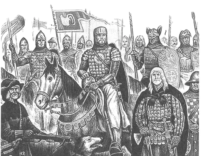 Ольгерд во главе своего войска в битве на Синей Воде сентябрь 1362 г - фото 23