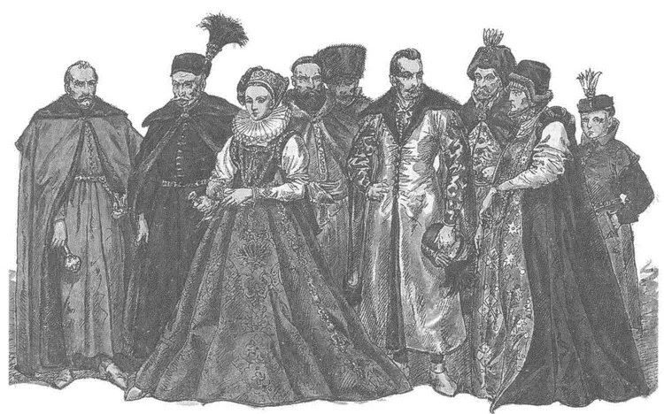 Костюмы магнатов ВКЛ конца XVI века Мы видели те условия которые сделали эту - фото 85