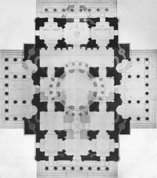 О Монферран Проект Исаакиевского собора План 1825 г Литография Эскиз - фото 9