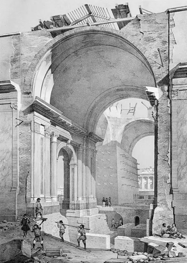 Фрагмент разобранного Исаакиевского собора Литография по рисунку Монферрана - фото 12