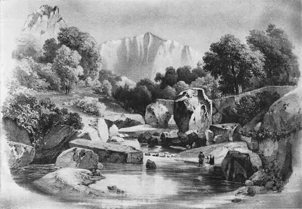 Пейзаж Литография по рисунку Монферрана 1836 г В альбоме помещены также - фото 127