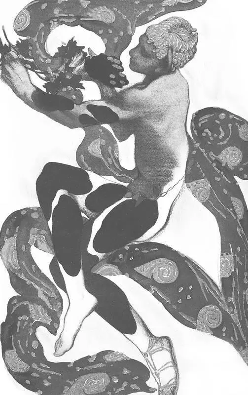 Леон Бакст Эскиз костюма к балету Нижинского Послеполуденный отдых фавна - фото 1