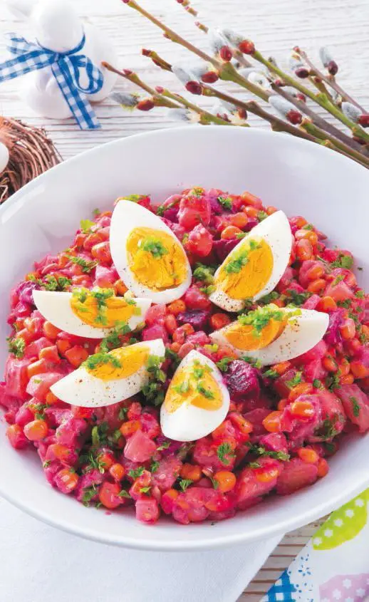 Винегрет с яйцами и зеленью Жаркое из телятины с овощами Мясной рулет - фото 2