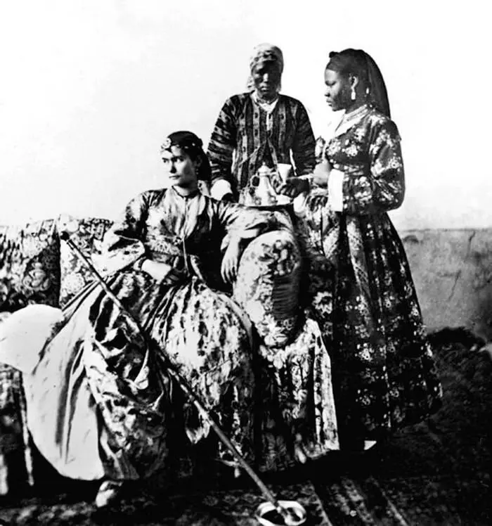 Белая дама в окружении служанок в гареме в Каире Ок 1870 г Однако даже в - фото 41