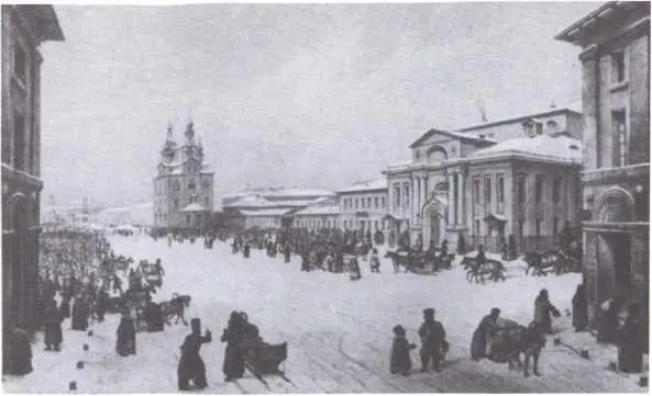 А Гедзон Благородное дворянское собрание на Охотном ряду На заднем плане - фото 45