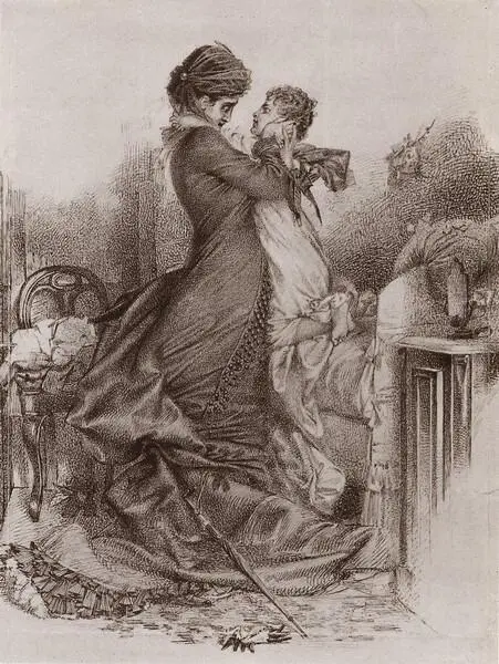 Свидание Анны Карениной с сыном Бумага карандаш 1878 г Редкий пример - фото 3