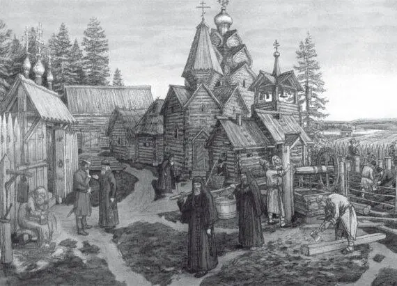 Монастырь в Московской Руси XIV в Художник А Васнецов В церкви послы - фото 182