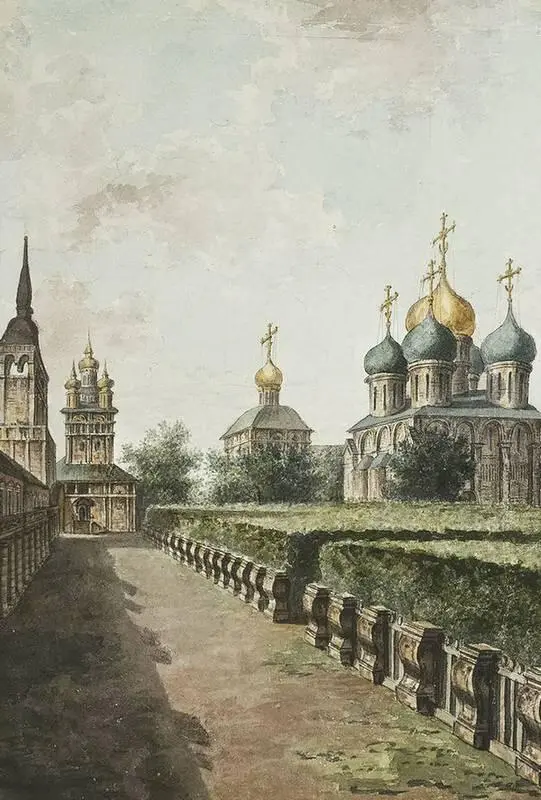 Алексеев Ф Я ТроицеСергиева лавра Вид на Успенский собор колокольню и - фото 34