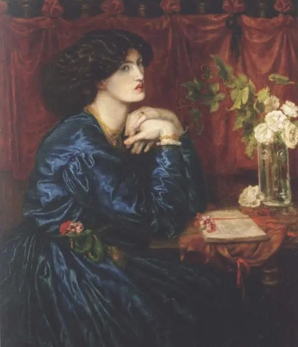 Dante Gabriel Rossetti JANE MORRIS THE BLUE SILK DRESS Oil on canvas 1868 - фото 12