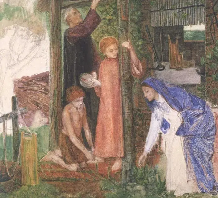 Dante Gabriel Rossetti THE PASSOVER IN THE HOLY FAMILY Watercolour on paper - фото 21