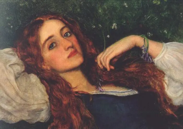 Arthur Hughes IN THE GRASS Oil on canvas 18641865 Sheffield City Art - фото 29