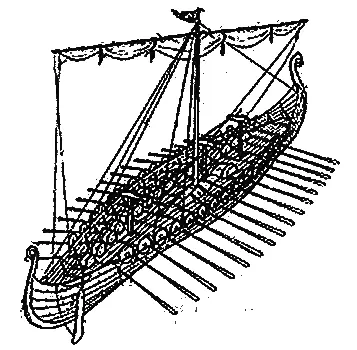 Размеры драккаров колебались от 35 до 60 метров На носу крепилась резная - фото 21
