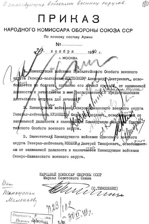 Решение Политбюро П23102 от 301140 г О командующих войсками военных - фото 399