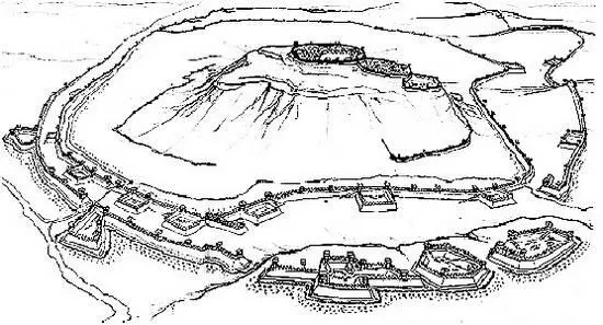 Схема укреплений под Алезией Холм где стояла Алезия являлся частью более - фото 7