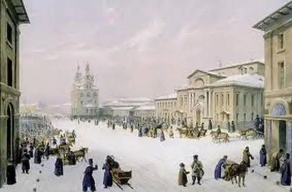 Охотный ряд Московское благородное собрание Литография Гедена с рисунка С - фото 12