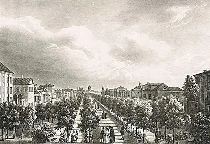Тверской бульвар Литография А Кадолля Около 1830 г Исторический музей - фото 10