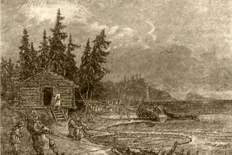 Лапландцы ловят рыбу 3 июня 1840 года Бэр покидает Петербург и отправляется в - фото 47