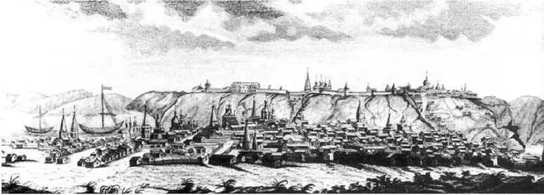 Тобольск Гравюра XVIII Якутск Гравюра XVIII в Карта Камчатки Из книги - фото 15